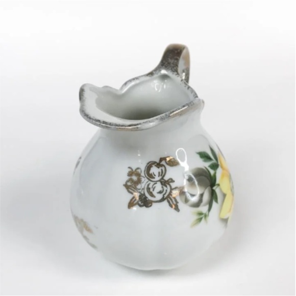 Floral Glass Pitcher and Bowl Set Small Vintage - Picture 2 of 7